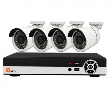 KIT DE VIGILANCIA QIAN  4 CAM 4 CH 1080P HD QKC4D41903