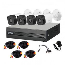 KIT DE 4 CANALES 1080P DAHUA DH-KIT/ XVR1B04/4-B1A21 3.6 MM 1080 P