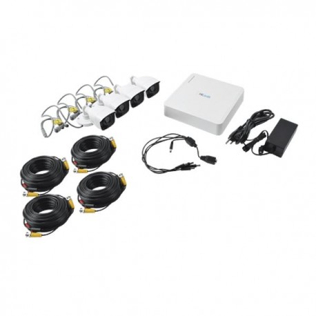 SISTEMA COMPLETO DE CCTV HILOOK KIT7204BM NEGRO COLOR BLANCO