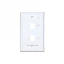 PLACA DE PARED CONDUNET 2 PUERTOS BLANCO TIPO KEYSTONE 8699612AFP