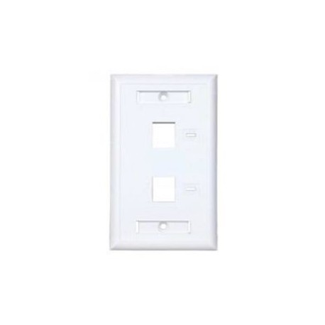 PLACA DE PARED CONDUNET 2 PUERTOS BLANCO TIPO KEYSTONE 8699612AFP