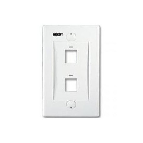 FACEPLATE NEXXT 2 PUERTOS RJ-45 COLOR BLANCO AW160NXT02