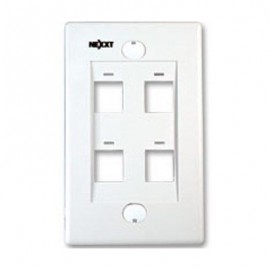 FACEPLATE NEXXT 4 PUERTOS RJ-45 COLOR BLANCO AW160NXT04