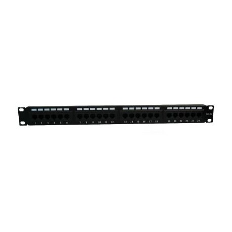 PANEL DE PARCHEO NEXXT 24 PUERTOS RJ-45 19" CAT5E NEGRO AW190NXT06