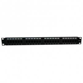 PANEL DE PARCHEO NEXXT 24 PUERTOS RJ-45 19" CAT5E NEGRO AW190NXT06