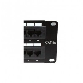 PANEL DE PARCHEO NEXXT 48 PUERTOS RJ-45 19" CAT5E NEGRO AW190NXT11