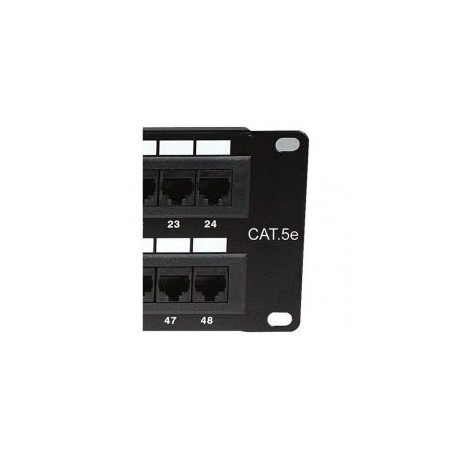 PANEL DE PARCHEO NEXXT 48 PUERTOS RJ-45 19" CAT5E NEGRO AW190NXT11