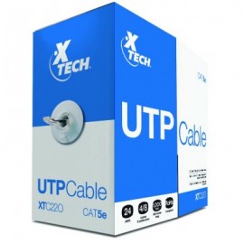 BOBINA DE CABLE UTP XTECH XTC-220 CAT 5E 305M GRIS