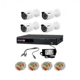 KIT DVR 4 CANALES 4 CAMARAS JUEGO DE CABLES FUENTE 12 VLTS PRO44AHDKIT